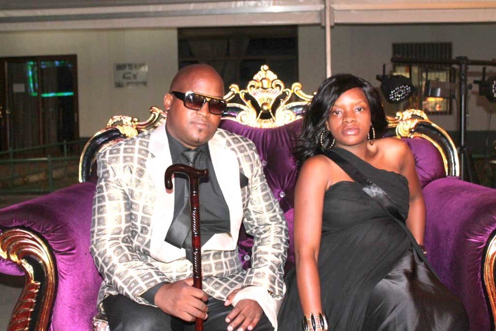 Beefy and heavily pregnant wife Jessica Dikinya at Last Year's Zim Hip Hop Awards