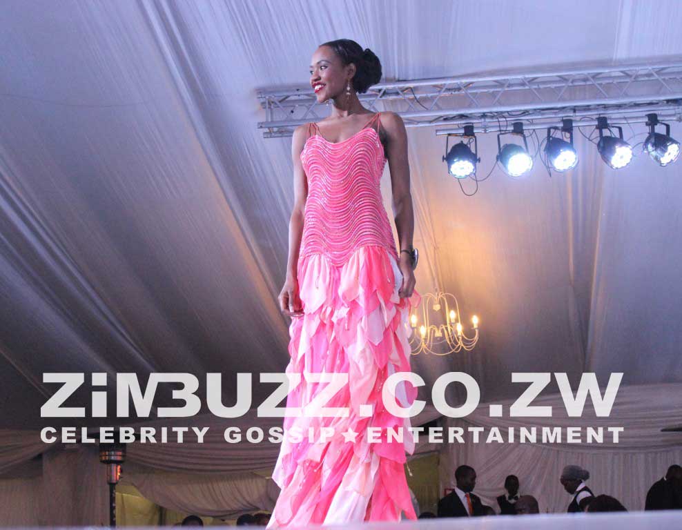 A model at the 2015 Miss World Zim finals