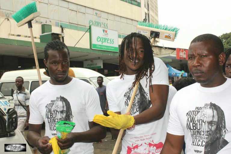 Lets Launch an album in a Clean Harare -Nash Paints, Jah Prayzah rids City of Dirt