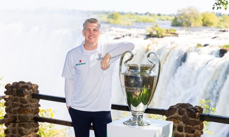 Victoria Falls Hosts UEFA Champions League Trophy on Its Worldwide Journey