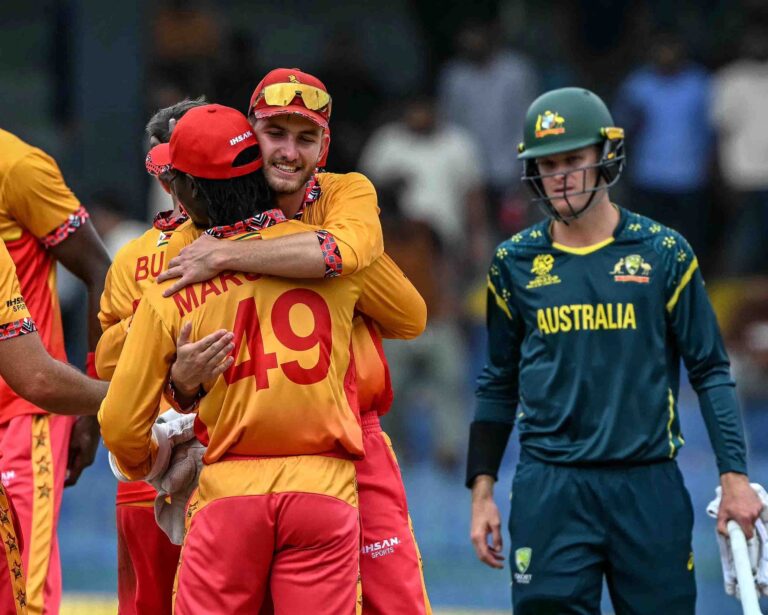 Zimbabwe stun Australia with 23-run victory at T20 World Cup